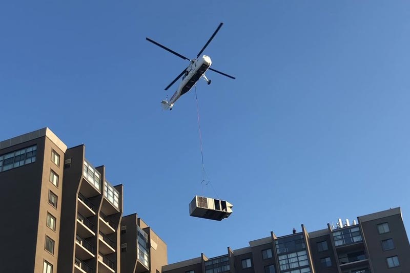 Helicopter HVAC Lift in Salt Lake City